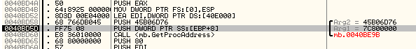 Using offsets to load the functions